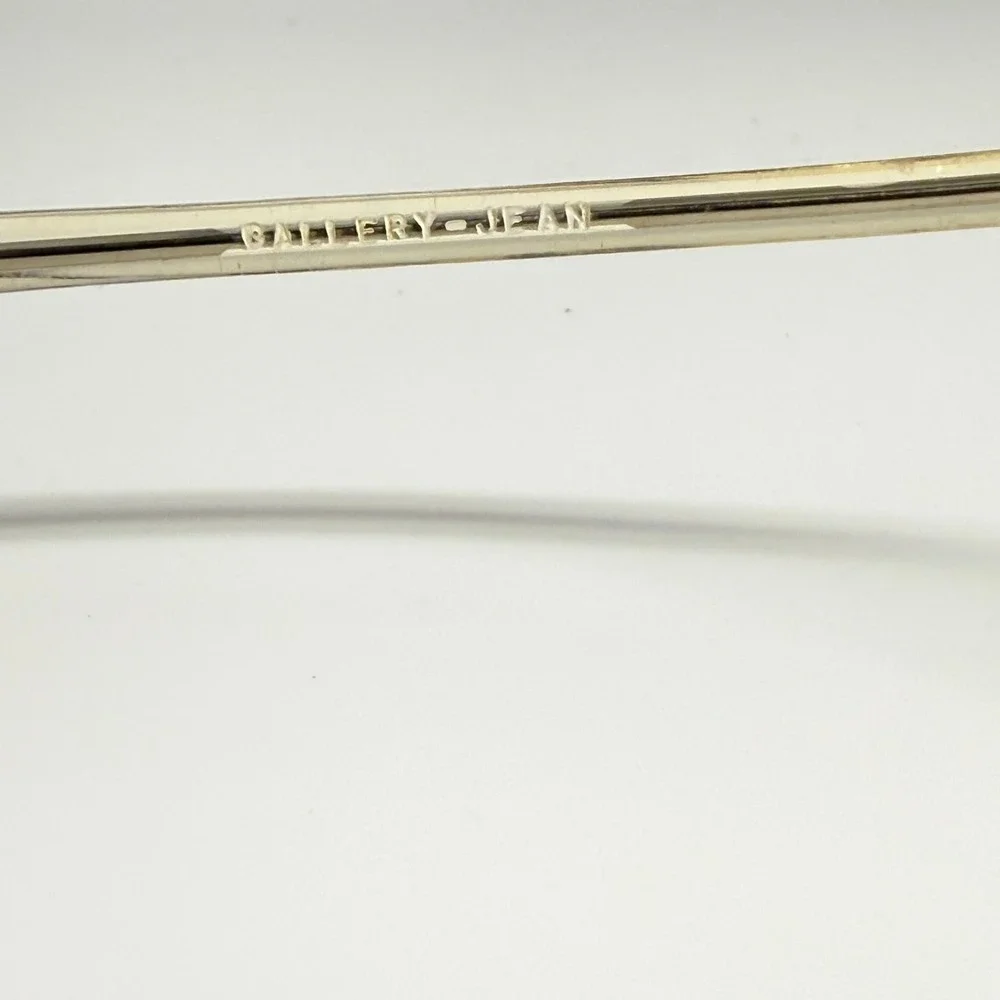 Kenmark Gallery Jean Vintage Oversized Geometric Eyeglass Frames Blue Peach 56mm